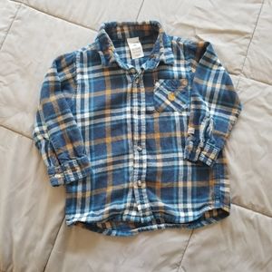 Carters.Boys long sleeve shirt Flannel.